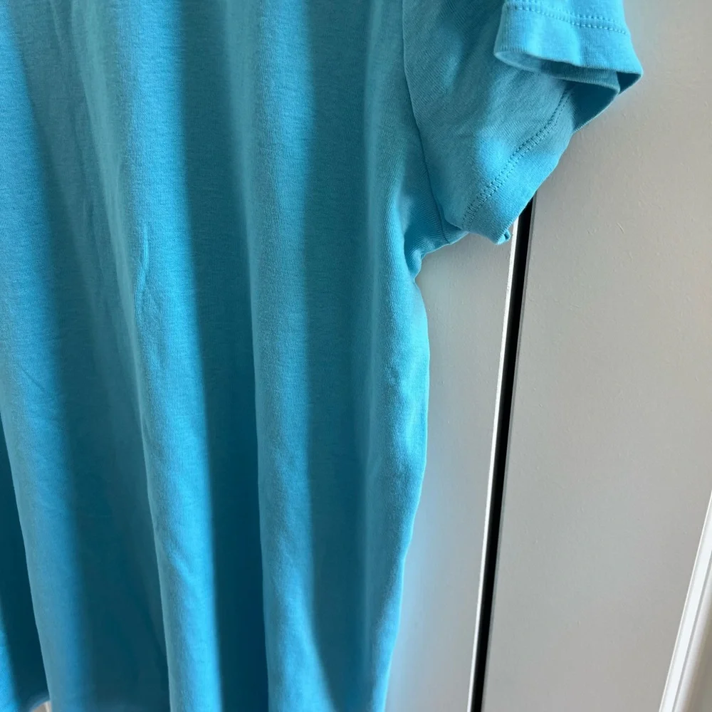 J. Jill Teal Crew-Neck Shirttail Tee - Size XL - Picture 9 of 9